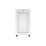 Lanberg FF01-8027-23SL 19 27U SZÉL:800mm MÉLY:1000mm MAG:1461mm lapraszerelt LCD hálós fémajtós szürke szerver szekrény