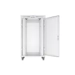 Lanberg FF01-8027-23SL 19 27U SZÉL:800mm MÉLY:1000mm MAG:1461mm lapraszerelt LCD hálós fémajtós szürke szerver szekrény