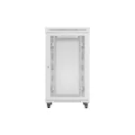 Lanberg FF01-8027-23SL 19 27U SZÉL:800mm MÉLY:1000mm MAG:1461mm lapraszerelt LCD hálós fémajtós szürke szerver szekrény