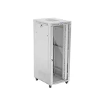 Lanberg FF01-8042-12SL 19 42U SZÉL:800mm MÉLY:1000mm MAG:2121mm lapraszerelt LCD üvegajtós szürke szerver szekrény