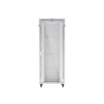 Lanberg FF01-8042-12SL 19 42U SZÉL:800mm MÉLY:1000mm MAG:2121mm lapraszerelt LCD üvegajtós szürke szerver szekrény