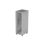 Lanberg FF01-8047-12SL 19 47U SZÉL:800mm MÉLY:1000mm MAG:2343mm lapraszerelt LCD üvegajtós szürke szerver szekrény