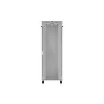 Lanberg FF01-8047-12SL 19 47U SZÉL:800mm MÉLY:1000mm MAG:2343mm lapraszerelt LCD üvegajtós szürke szerver szekrény