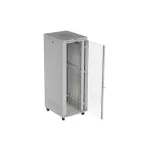 Lanberg FF01-8047-12SL 19 47U SZÉL:800mm MÉLY:1000mm MAG:2343mm lapraszerelt LCD üvegajtós szürke szerver szekrény