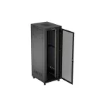 Lanberg FF01-8047-23BL 19 47U SZÉL:800mm MÉLY:1000mm MAG:2344mm lapraszerelt LCD hálós fémajtós fekete álló szerver szekrény