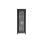 Lanberg FF01-8047-23BL 19 47U SZÉL:800mm MÉLY:1000mm MAG:2344mm lapraszerelt LCD hálós fémajtós fekete álló szerver szekrény