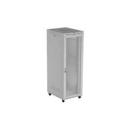   Lanberg FF01-8047-23SL 19 47U SZÉL:800mm MÉLY:1000mm MAG:2343mm lapraszerelt LCD hálós fémajtós szürke szerver szekrény