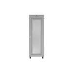 Lanberg FF01-8047-23SL 19 47U SZÉL:800mm MÉLY:1000mm MAG:2343mm lapraszerelt LCD hálós fémajtós szürke szerver szekrény