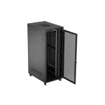 Lanberg FF01-8242-23BL 19" 42U SZÉL:800mm MÉLY:1200mm MAG:2127mm lapraszerelt LCD hálós fémajtós fekete álló rack szekrény