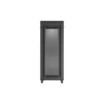 Lanberg FF01-8242-23BL 19" 42U SZÉL:800mm MÉLY:1200mm MAG:2127mm lapraszerelt LCD hálós fémajtós fekete álló rack szekrény