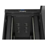 Lanberg FF01-8242-23BL 19" 42U SZÉL:800mm MÉLY:1200mm MAG:2127mm lapraszerelt LCD hálós fémajtós fekete álló rack szekrény