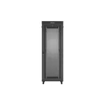 Lanberg FF01-8247-23BL 19 47U SZÉL:800mm MÉLY:1200mm MAG:2343mm lapraszerelt LCD hálós fémajtós fekete szerver szekrény