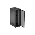 Lanberg FF01-8247-23BL 19 47U SZÉL:800mm MÉLY:1200mm MAG:2343mm lapraszerelt LCD hálós fémajtós fekete szerver szekrény