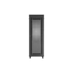 Lanberg FF01-8247-23BL 19 47U SZÉL:800mm MÉLY:1200mm MAG:2343mm lapraszerelt LCD hálós fémajtós fekete szerver szekrény