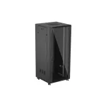 Lanberg FF01-8837-12B 19 37U SZÉL:800mm MÉLY:800mm MAG:1826mm lapraszerelt üvegajtós fekete álló rack szekrény