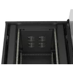 Lanberg FF01-8837-12B 19 37U SZÉL:800mm MÉLY:800mm MAG:1826mm lapraszerelt üvegajtós fekete álló rack szekrény