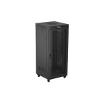 Lanberg FF01-8837-23BL 19 37U SZÉL:800mm MÉLY:800mm MAG:1721mm lapraszerelt LCD hálós fémajtós fekete álló rack szekrény