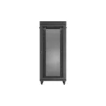 Lanberg FF01-8837-23BL 19 37U SZÉL:800mm MÉLY:800mm MAG:1721mm lapraszerelt LCD hálós fémajtós fekete álló rack szekrény
