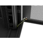 Lanberg FF01-8837-23BL 19 37U SZÉL:800mm MÉLY:800mm MAG:1721mm lapraszerelt LCD hálós fémajtós fekete álló rack szekrény