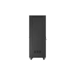 Lanberg FF01-8842-12BL 19 42U SZÉL:800mm MÉLY:800mm MAG:2122mm LCD lapraszerelt üvegajtós fekete álló rack szekrény