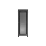 Lanberg FF01-8842-23BL 19 42U SZÉL:800mm MÉLY:800mm MAG:2122mm lapraszerelt LCD hálós fémajtós fekete álló rack szekrény