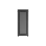 Lanberg FF01-8842-23B 19 42U SZÉL:800mm MÉLY:800mm MAG:2047mm lapraszerelt hálós fémajtós fekete álló rack szekrény