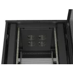 Lanberg FF01-8842-23B 19 42U SZÉL:800mm MÉLY:800mm MAG:2047mm lapraszerelt hálós fémajtós fekete álló rack szekrény