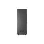 Lanberg FF01-8847-12B 19 47U SZÉL:800mm MÉLY:800mm MAG:2270mm lapraszerelt üvegajtós fekete álló rack szekrény