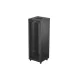 Lanberg FF01-8847-23BL 19 47U SZÉL:800mm MÉLY:800mm MAG:2343mm lapraszerelt LCD hálós fémajtós fekete álló rack szekrény