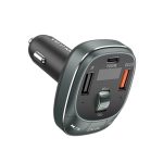 Vention USB-C+A+A (3port,30W/18W/5W, Fm transzmitter, fekete), töltő