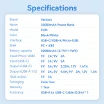 Vention FHMW0 30000mah ,22,5W, powerbank