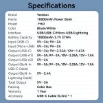 Vention 10000mah FHOB0,22,5W, powerbank