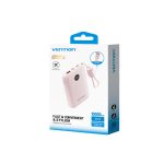 Vention FKAP0-C 10000mah, (rózsaszín,22,5W), powerbank
