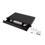 Lanberg FOP1-24SS-LDB 19 1U 24xSC szimplex 24xLC duplex kötőkazettával szerelt fekete optikai patch panel