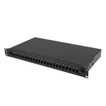 Lanberg FOP1-24SS-LDB 19 1U 24xSC szimplex 24xLC duplex kötőkazettával szerelt fekete optikai patch panel