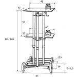 Funscreen funMaster II hordozható projektor állvány