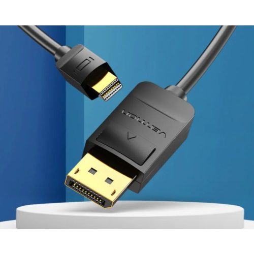 Vention mini Displayport -> Displayport,  (fekete), 2m,  kábel