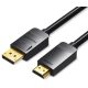 Vention Displayport -> HDMI, (fekete), 2m, kábel