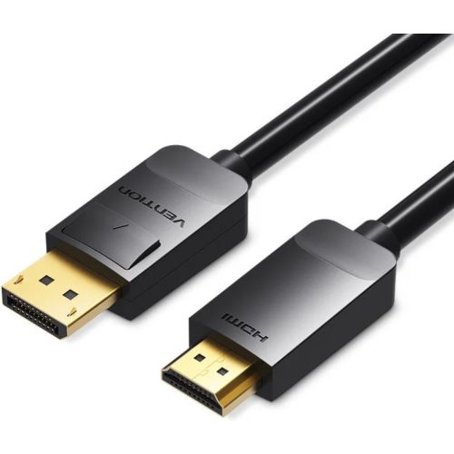 Vention Displayport -> HDMI,  (fekete), 3m, kábel