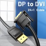 Vention Displayport -> DVI, (fekete), 2m, kábel
