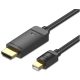 Vention mini Displayport 4K -> HDMI, (fekete), 2m,  kábel