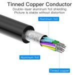 Vention Displayport -> VGA (fekete), 0,15m, konverter