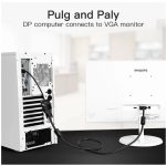 Vention Displayport -> VGA (fekete), 0,15m, konverter