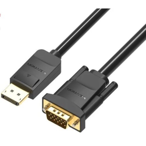 Vention Displayport -> VGA, (fekete), 2m, kábel