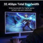 Vention Displayport/M -> Displayport/M  (Szövet, fekete), 1m, kábel