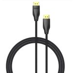 Vention Displayport/M -> Displayport/M (Szövet, fekete), 1,5m, kábel