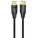 Vention Displayport/M -> Displayport/M (Szövet, fekete), 2m,  kábel