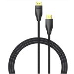 Vention Displayport/M -> Displayport/M (Szövet, fekete), 2m,  kábel