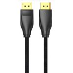 Vention Displayport/M -> Displayport/M (Szövet, fekete), 3m, kábel
