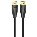 Vention Displayport/M -> Displayport/M (Szövet, fekete), 3m, kábel